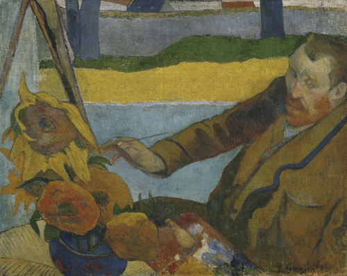 Vincent van Gogh Painting Sunflowers