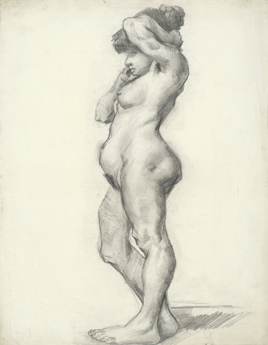 Standing Female Nude (Seen from the Side)